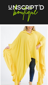 The Diana Oversized Top - Yellow