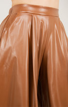 Load image into Gallery viewer, Faux Leather Palazzo Pants - Brown
