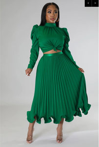 Naomi Skirt Set- Green