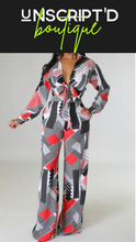 Load image into Gallery viewer, Red Black n White 2pc
