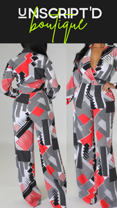 Red Black n White 2pc