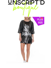 Load image into Gallery viewer, It&#39;s My Birthday Shirt Dress (Plus XL to 3X)
