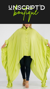 The Diana Oversized Top - Lime